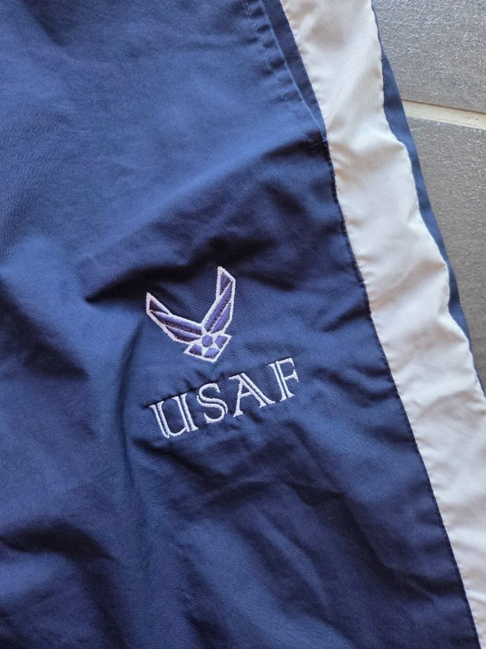 Soffe USAF Navy Blue White Track Pant Athletic PT Gear - XL